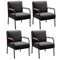 Ver imagem 2 de Kit 4 Poltronas Decorativas Braços Fixo Jade Preto