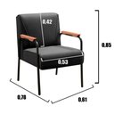 Ver imagem 3 de Kit 4 Poltronas Decorativas Braços Fixo Jade Preto