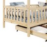 Cama Montessoriana Madeira Maciça Casa com Estrado Elea Natural Idimex - 7