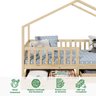 Cama Montessoriana Madeira Maciça Casa com Estrado Elea Natural Idimex - 12