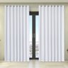 Cortina Tecido Blecaute com Voil Liso 4,00m X 2,70m Dual Forro para Sala Quarto Blackout Branco - 2
