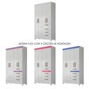 Ver imagem 5 de Guarda Roupa Solteiro com 4 Portas 4 Gavetas 110x204cm Sobral Moval Branco Flex