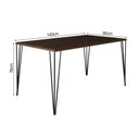 Ver imagem 3 de Conjunto De Mesa Elen Retangular 140X80Cm Amêndoa Com 4 Cadeiras Katrina Preto Asse - Marrom