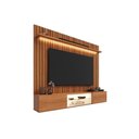 Ver imagem 5 de Painel com Rack Milano para TV até 70” com Nicho com LED, Prateleira de Vidro, Portas Basculantes