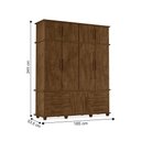 Ver imagem 2 de Guarda Roupa Casal Verona 9 Portas 6 Gavetas MDF Malbec Casah