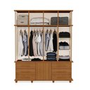 Ver imagem 3 de Guarda Roupa Casal Verona 9 Portas 6 Gavetas MDF Malbec Casah