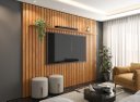 Ver imagem 1 de Painel Ripado Su 2.30m para Tv até 85'' Cor Cinamomo Pt