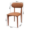 Ver imagem 3 de Kit 4 Cadeiras de Madeira Maciça e Estofada Liz Espresso Móveis