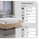 Ver imagem 2 de Cama Box Queen Bege + Colchão Life D33 Pillow Top Branco 56x158x198cm- e-Shop Casa