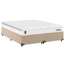 Ver imagem 1 de Cama Box Queen Bege + Colchão Life D33 Pillow Top Branco 56x158x198cm- e-Shop Casa