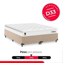 Ver imagem 5 de Cama Box Queen Bege + Colchão Life D33 Pillow Top Branco 56x158x198cm- e-Shop Casa