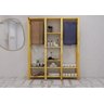 Conjunto Closet De Madeira Aberto E Cabideiro Triplo Para Quintal Com Suporte Nova Decor Movel Multi - 4