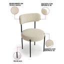 Ver imagem 5 de Mesa Jantar Vidro 200cm Off Kit 8 Cadeiras Aço Preto Napoli Bege H02 - D'Rossi