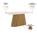 Ver imagem 4 de Mesa Jantar Vidro 200cm Off Kit 8 Cadeiras Aço Preto Napoli Bege H02 - D'Rossi
