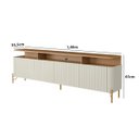 Ver imagem 5 de Rack Sala 4 Portas Brise Mdf L180 X A65cm