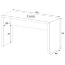 Ver imagem 3 de Mesa Escrivaninha para Escritorio Me4135 Amendoa Amendoa