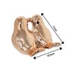 Enfeite Pássaro Casal Porcelana Rosê Decorativo 11cm - 2