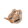 Enfeite Pássaro Casal Porcelana Rosê Decorativo 11cm - 1