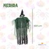 Bruxa Assustadora e Sombria Halloween Braços Flexíveis Verde 100cm Silverfestas - 3