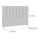 Ver imagem 2 de Cabeceira Estofada Cama Box Queen 160 Cm Carla - Bege