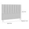 Cabeceira Estofada Cama Box Queen 160 Cm Carla - Bege - 2