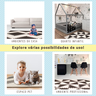 Tapete Eva Infantil Térmico Tatame Ambientes Quarto bebe Tipo Skip Hop 20 Formas Geométricas :Preto - 3