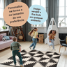 Tapete Eva Infantil Térmico Tatame Ambientes Quarto bebe Tipo Skip Hop 20 Formas Geométricas :Preto - 2
