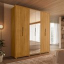 Ver imagem 1 de Guarda Roupa 100% Mdf 2 Espelhos 6 Portas 210cm Matisse 184 Espazzo Madetec