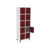 Roupeiro De Aço Guarda-volume Locker 10 Portas Montável Vermelho - 1