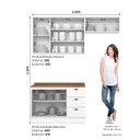 Ver imagem 3 de Cozinha Compacta 3 Peças 100% Mdf com Tampo Americana