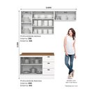 Ver imagem 4 de Cozinha Compacta 3 Peças 100% MDF com Tampo Branco HP/Nature Americana