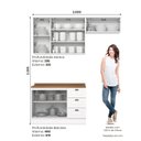 Ver imagem 3 de Cozinha Compacta 3 Peças 100% Mdf com Tampo Americana