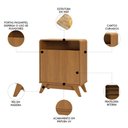 Ver imagem 3 de Buffet Aparador 65cm 2 Portas Orgânico Marlo Nature Z56 - Mpozenato