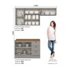 Cozinha Compacta 3 Peças 100% Mdf com Tampo Americana - 3