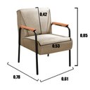 Ver imagem 3 de Kit 2 Poltronas Decorativas Jade Braços Fixo Marrom