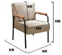 Ver imagem 3 de Kit 2 Poltronas Decorativas Jade Braços Fixo Marrom