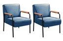 Ver imagem 1 de Kit 2 Poltronas Decorativas Jade Braços Fixo Azul