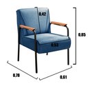 Ver imagem 3 de Kit 2 Poltronas Decorativas Jade Braços Fixo Azul