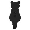 Ver imagem 1 de Cabideiro de Parede Gato Preto Gancho Pendurar Roupas Bolsas Multiuso Luft Masutti