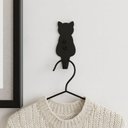 Ver imagem 5 de Cabideiro de Parede Gato Preto Gancho Pendurar Roupas Bolsas Multiuso Luft Masutti
