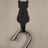 Cabideiro de Parede Gato Preto Gancho Pendurar Roupas Bolsas Multiuso Luft Masutti - 2
