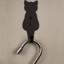 Ver imagem 2 de Cabideiro de Parede Gato Preto Gancho Pendurar Roupas Bolsas Multiuso Luft Masutti