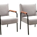 Ver imagem 1 de Kit 2 Poltronas Decorativas Jade Braços Fixo