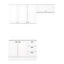 Ver imagem 3 de Cozinha Compacta 3 Peças 100% MDF Branco HP Americana
