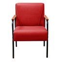 Ver imagem 4 de Kit 2 Poltronas Decorativas Jade Braços Fixo Vermelho