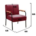 Ver imagem 3 de Kit 2 Poltronas Decorativas Jade Braços Fixo Vermelho Bordô