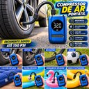 Ver imagem 4 de Mini Compressor de Ar Portátil Digital Recarregável para Pneus, Carros, Motos, Bicicletas Bivolt