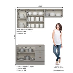 Cozinha Compacta 3 Peças 100% Mdf Americana - 3