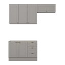 Ver imagem 3 de Cozinha Compacta 3 Peças 100% MDF Cinza Americana