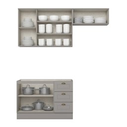 Cozinha Compacta 3 Peças 100% Mdf Americana - 4